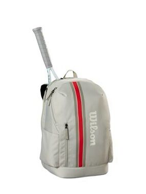 NWT - Wilson Light Gray Tennis Backpack with Red Accent Stripe